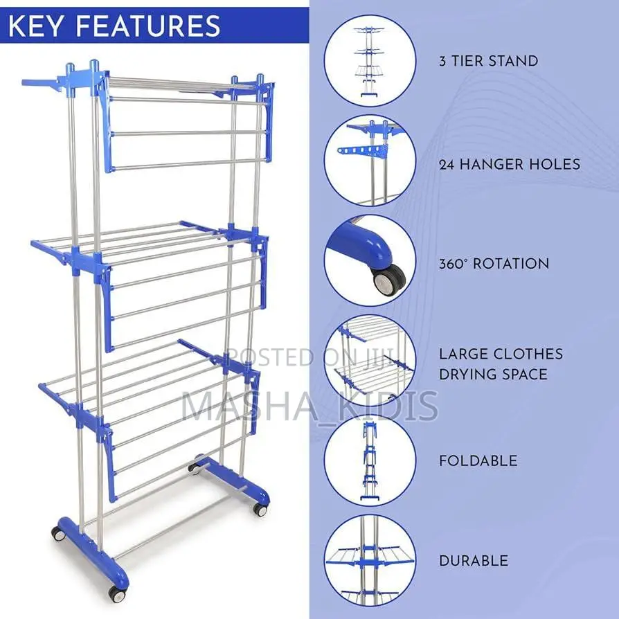 Stainless Steel Three Layer Cloth Drying Rack