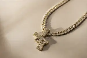 Cuban Link Chain / Glock Pendant / Jewelry / Drip
