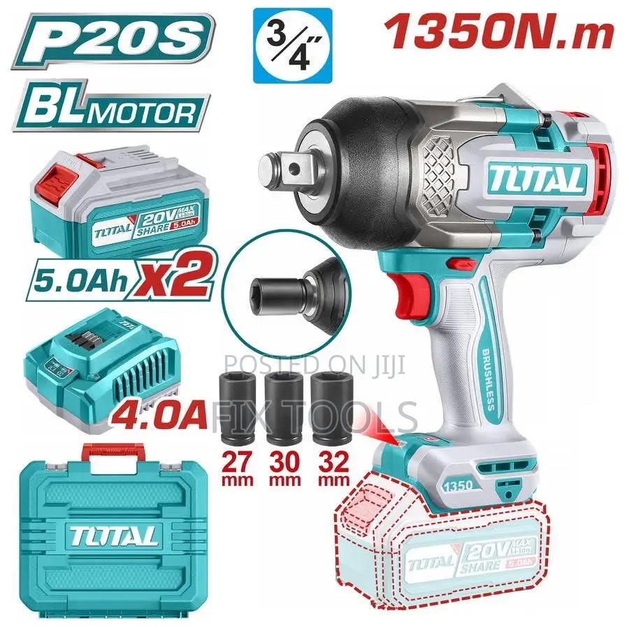 Total 20v Lithium-Ion Impact Wrench,