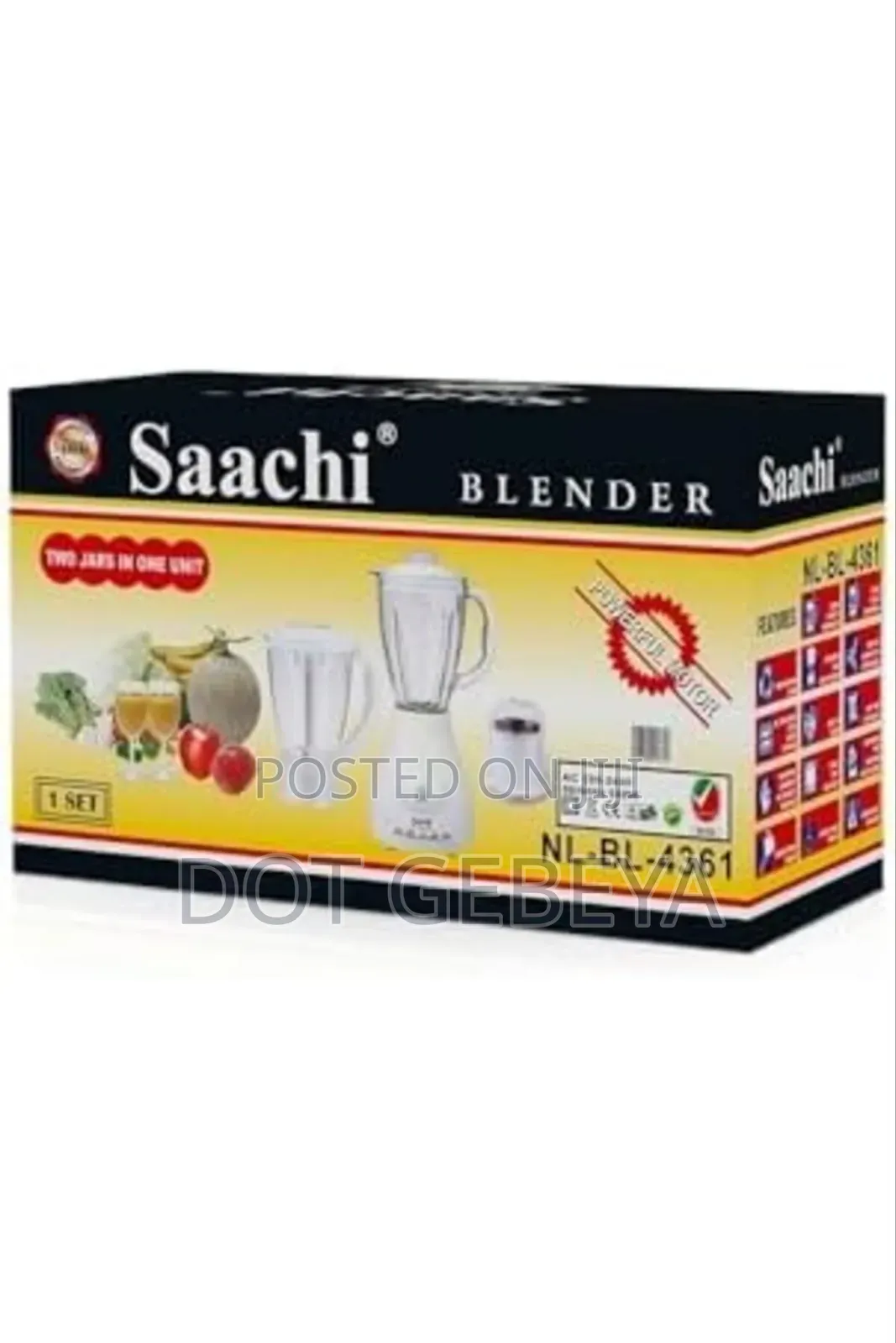 Dot Saachi 3-in-1 ብሌንደር እና ግራይንደር (Nl-Bl-4361)