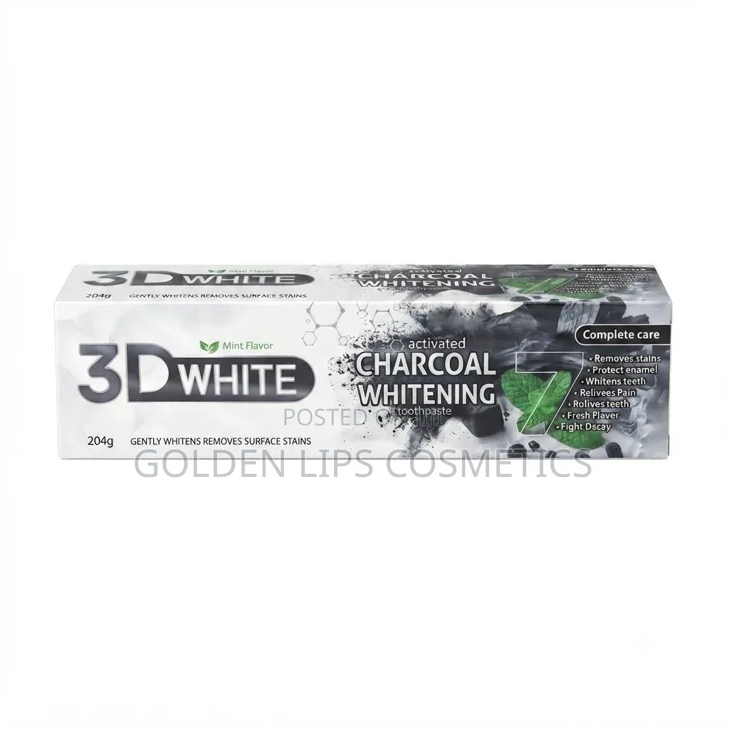 3d White Activated Charcoal Whitening Toothpaste