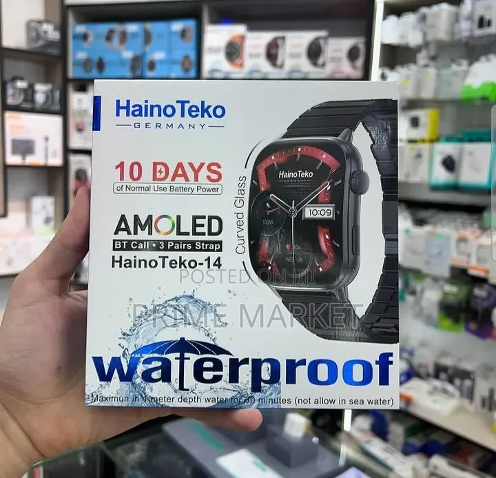 Hainoteko-14 Smart Watch  | Amoled Display •10-Day Battery +3 Straps
