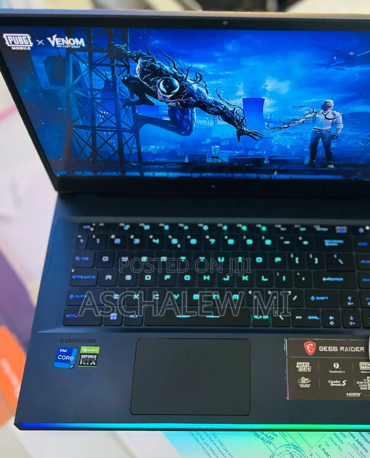 New Laptop MSI GE66 Raider 16GB Intel Core i7 SSD 1T