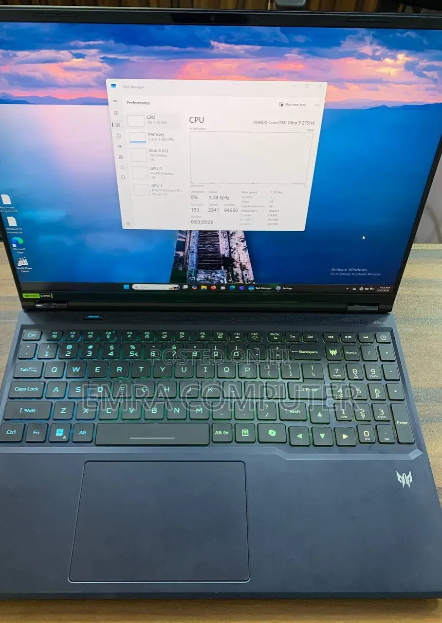 New Laptop Acer 32GB Intel Core Ultra 9 SSD 1T