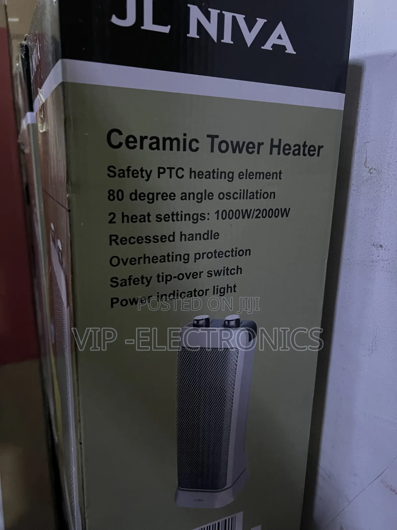 Jl Niva Ceramic Tower Heater Powerful 2000w