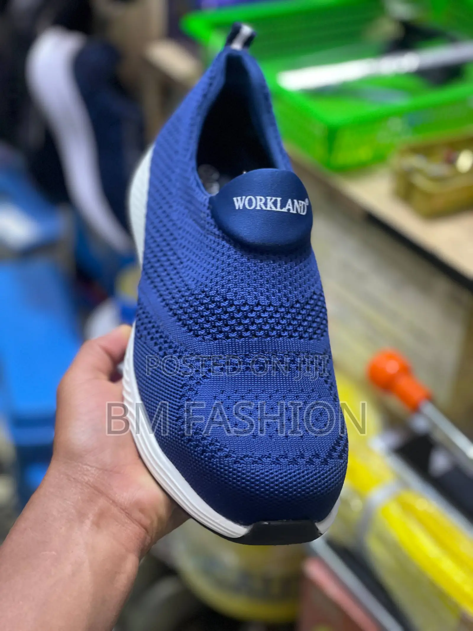 Lightweight Navy Blue Breathable Safety Sneakers