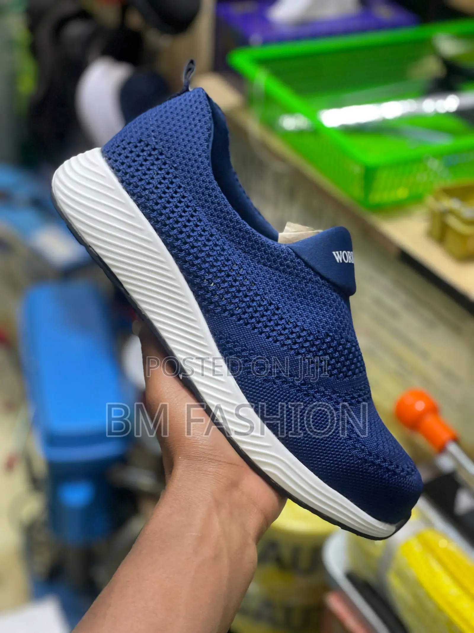 Lightweight Navy Blue Breathable Safety Sneakers