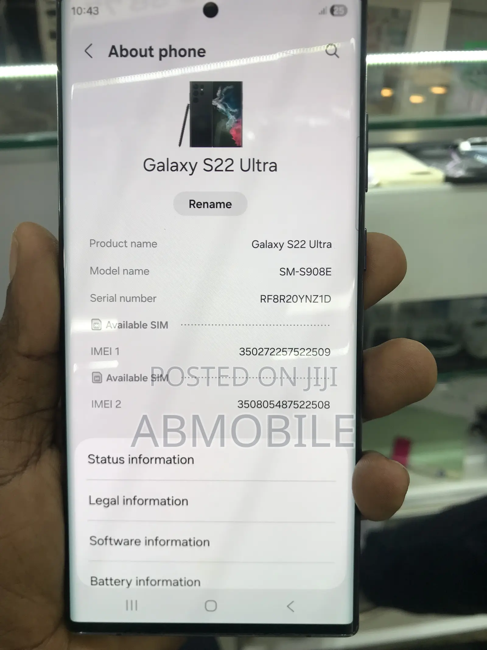 Samsung Galaxy S22 Ultra 256 GB Black
