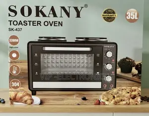 Sokany Mini Oven 35l Electric Toaster Oven (Model: Sk-437, 2200w)