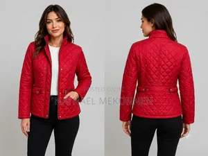 Women's Red Quilted Jacket