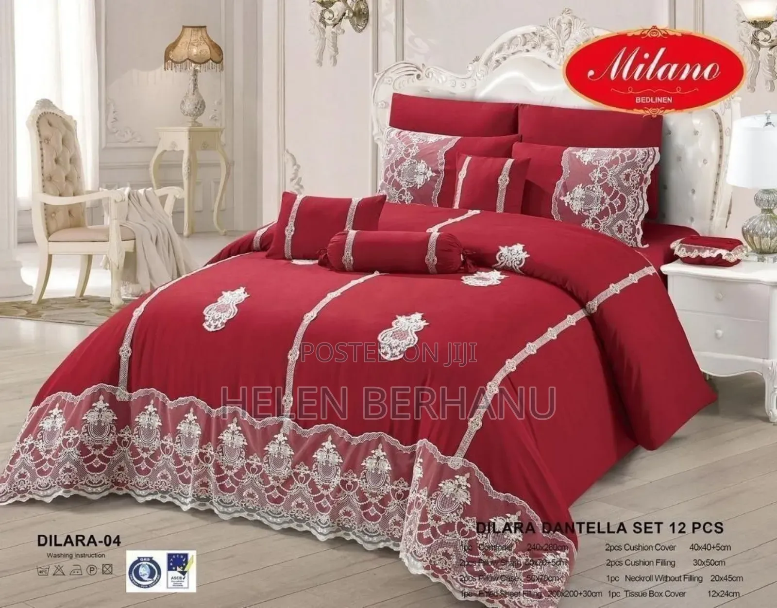 Milano Dantella 12 PCS Comforter Set