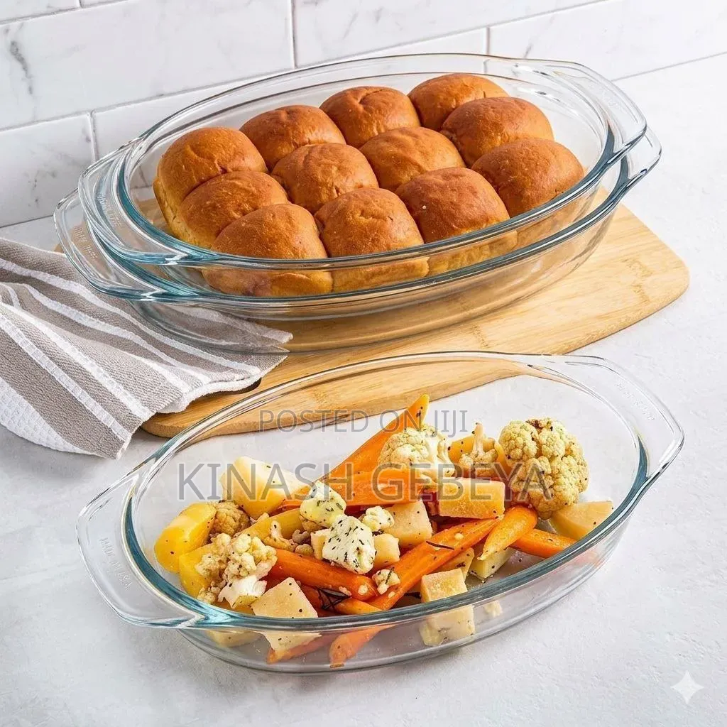 3pcs Oval Shape Glass Bakeware