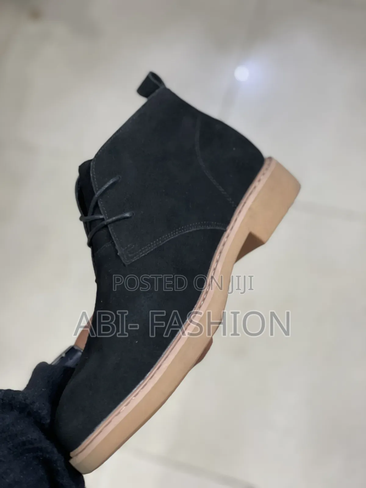 Farinella Chukka Boots Black Suede Classic