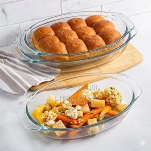 3pcs Top Quality Oval Shape Glass Bakeware