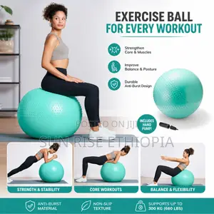 Tchibo Gym Ball / Yoga Ball Set – 65 Cm With Manual Pump