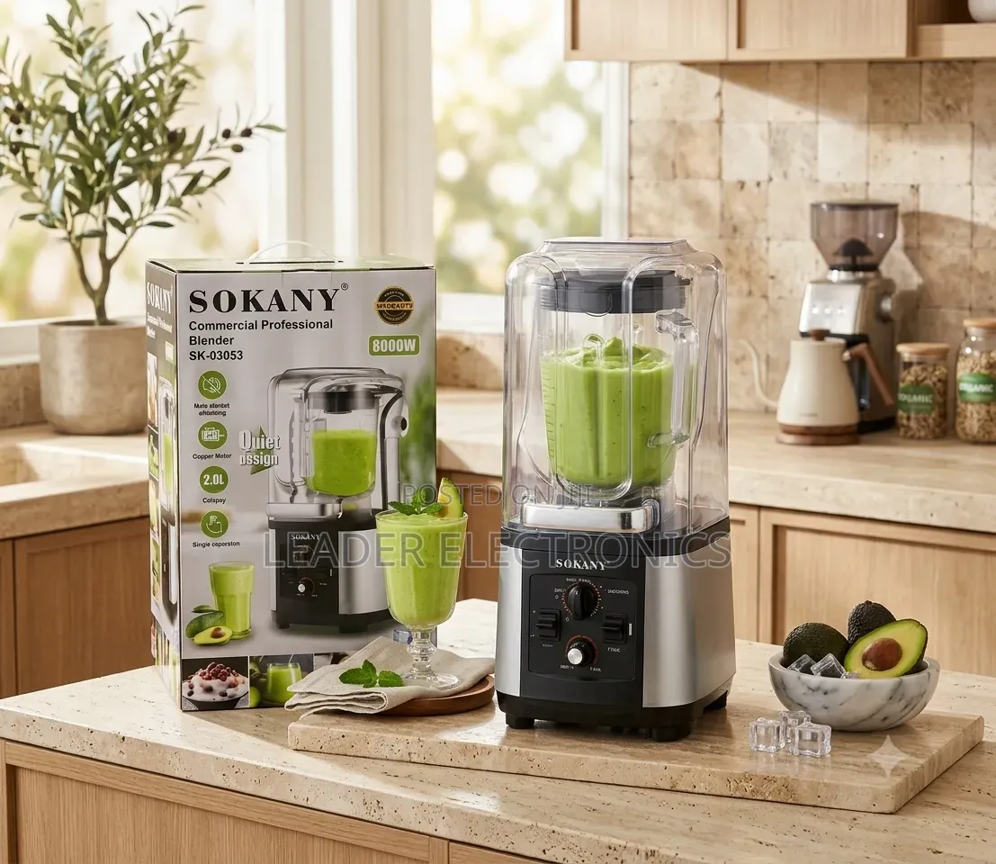 Sokany Commercial Professional Grinder Blender – Silent Powerful