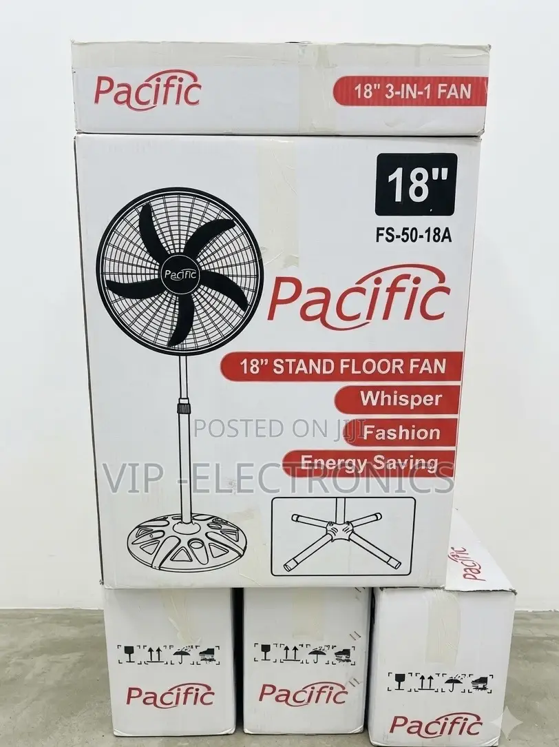 Pacific 18" 3-in-1 Stand Floor Fan (Model Fs-50-18a)
