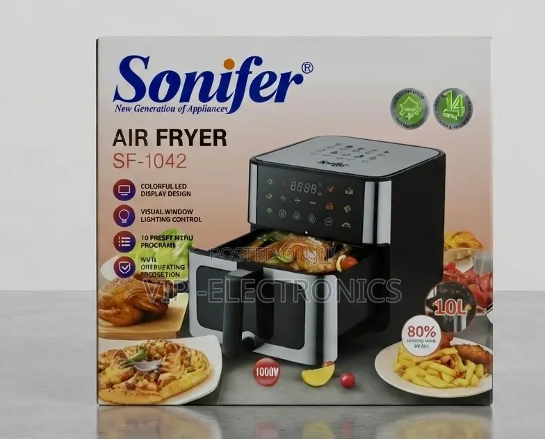 Sonifer 10l Air Fryer (Model Sf-1042) – 1800w High-Capacity Appliance