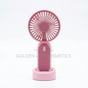 Portable Usb Rechargeable Mini Fan Pink – 3 Speed Handheld Desk Fan