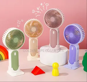 Portable Usb Rechargeable Mini Fan Pink – 3 Speed Handheld Desk Fan