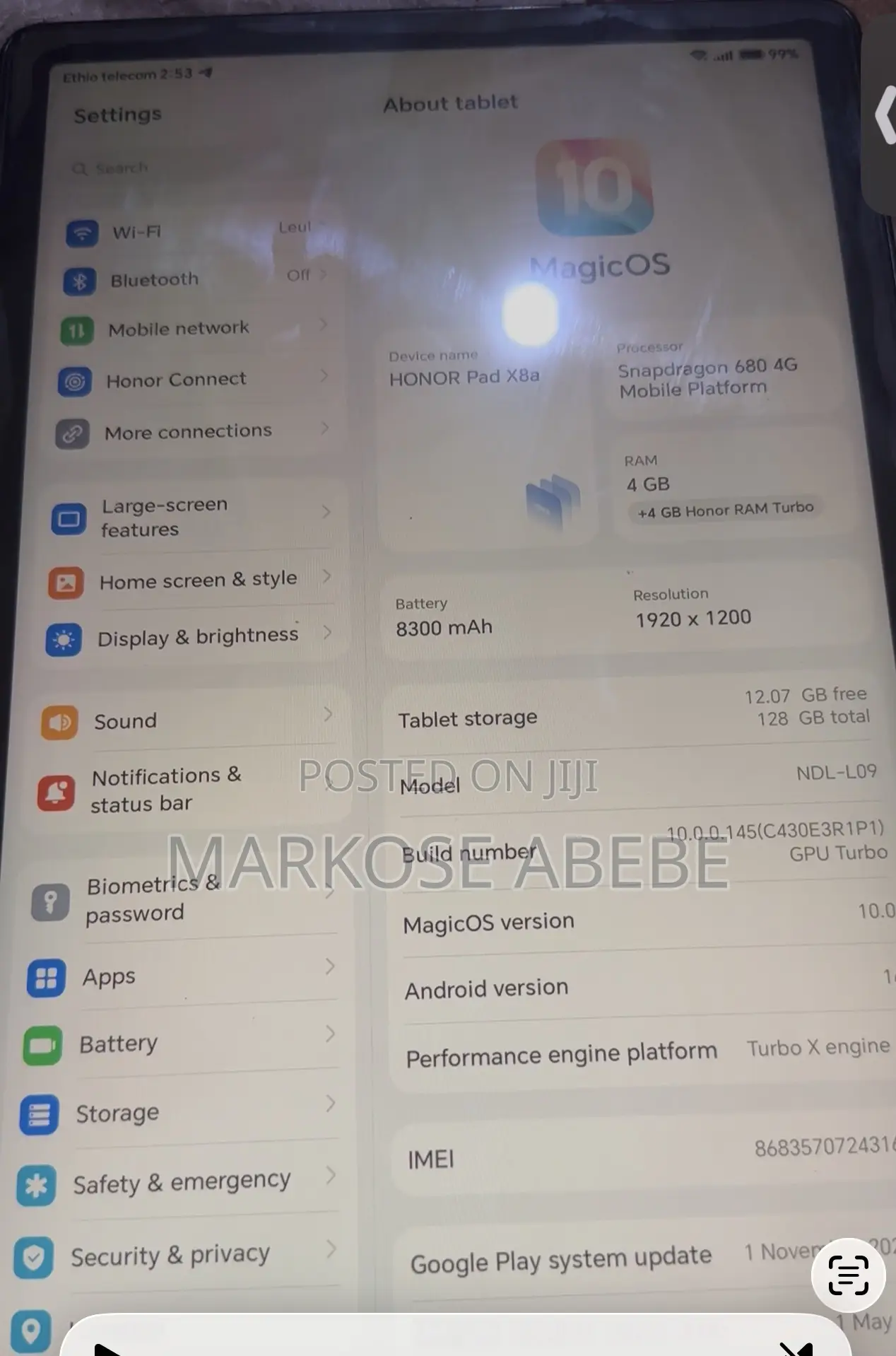 Honor Pad X8 Lite 128 GB Gray