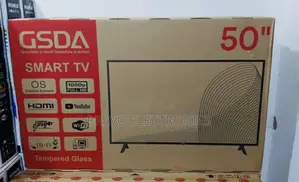 Gsda 50” Smart Tv | Tempered Double Glass | Frameless Design