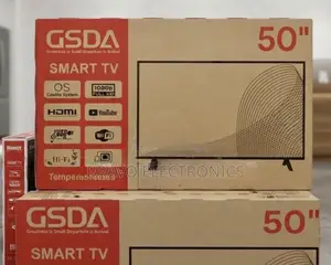 Gsda 50” Smart Tv | Tempered Double Glass | Frameless Design