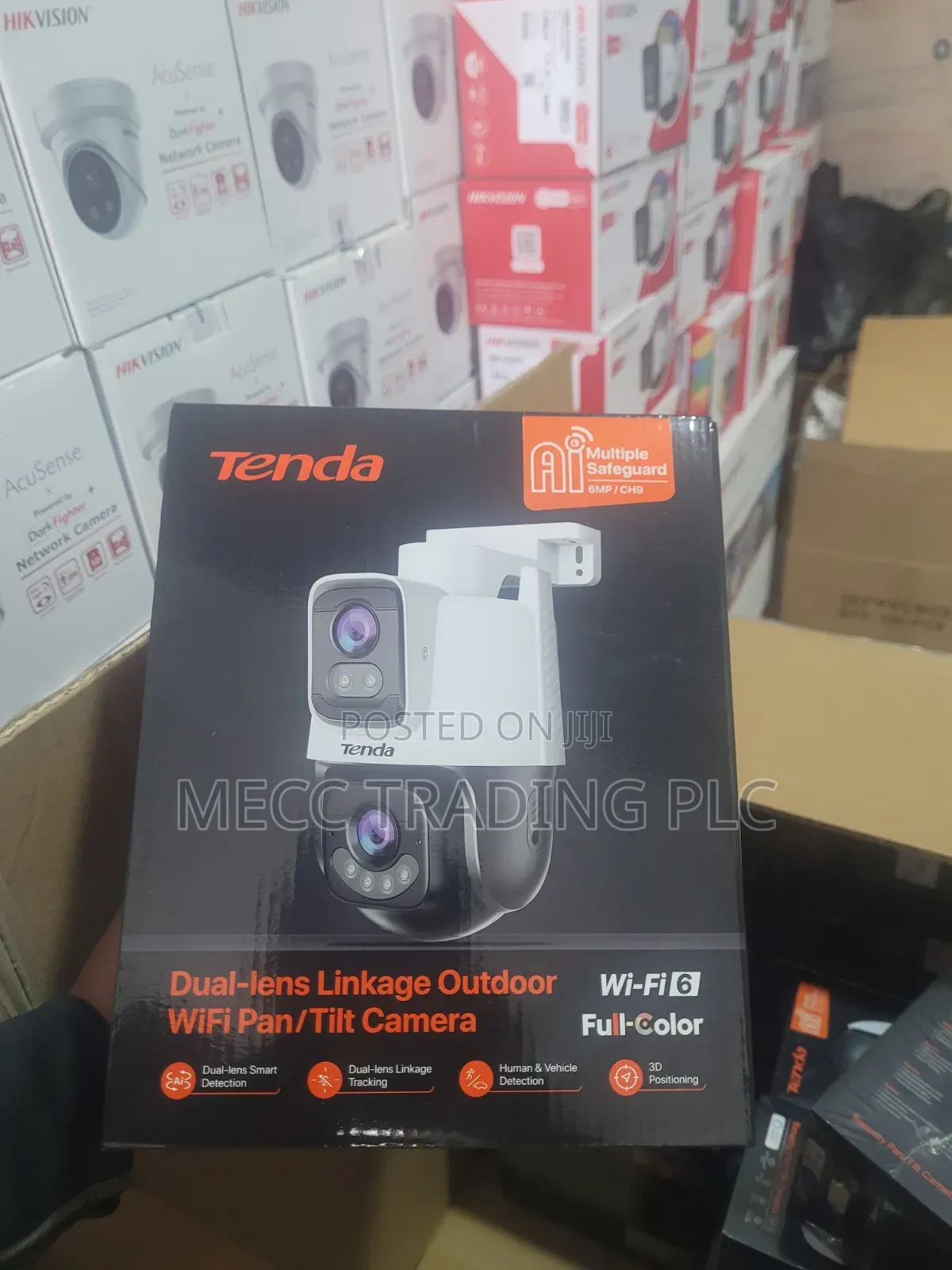 Tenda Camera 6mp Dual Lens Linkage Outdoor Wifi Pan/Tilt Camera