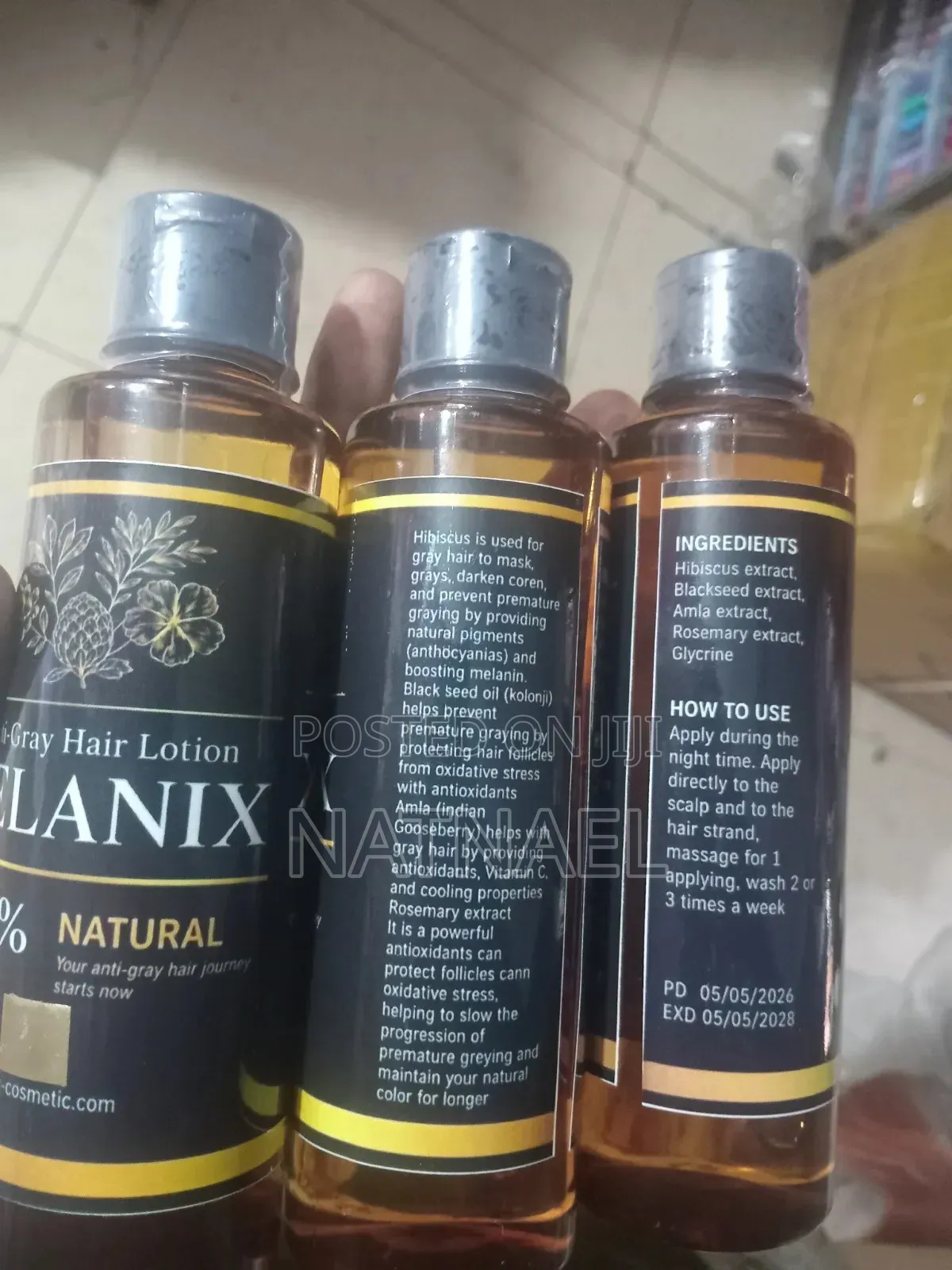 Melanix Anti-Gray Hair Lotion የሽበት ማጥፊያ