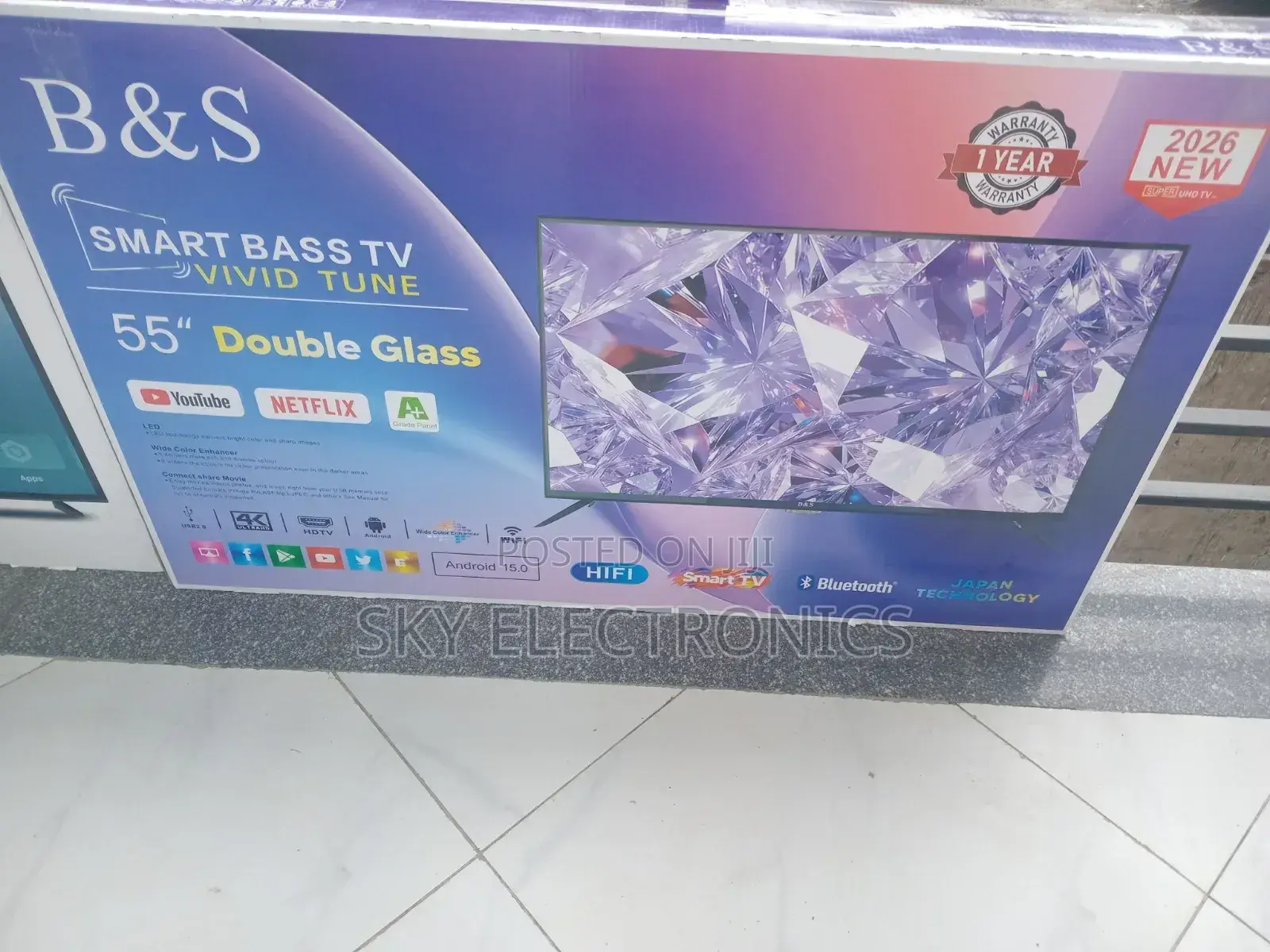 B S 55inchi Tv Smart Android New 20 26