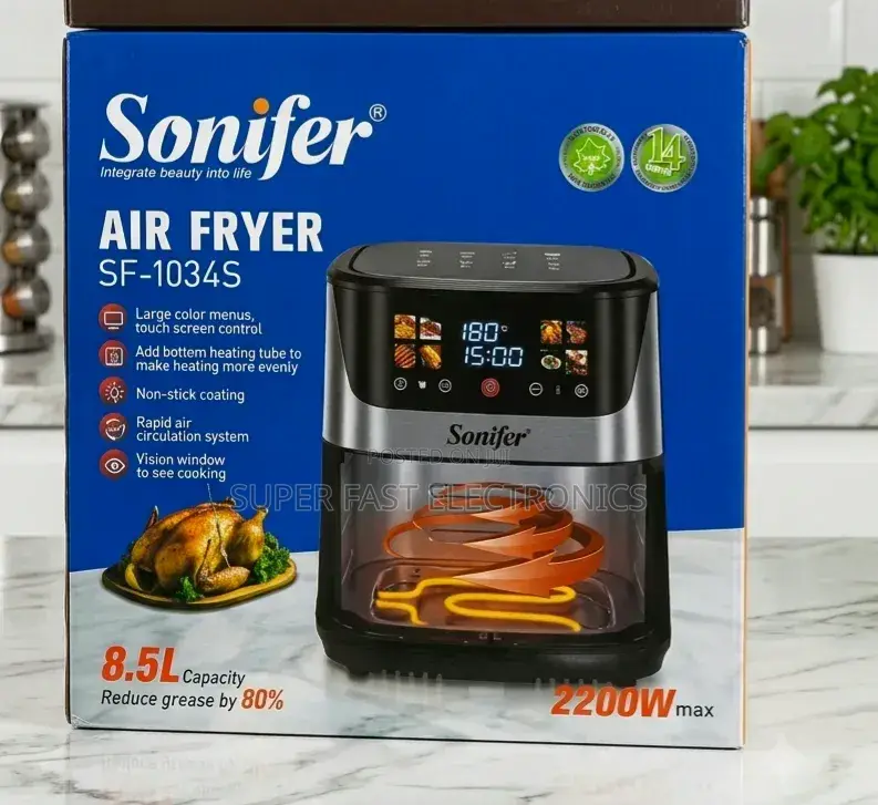 ​Sonifer 8.5l Air Fryer (2200w Max) With Touch Screen Control