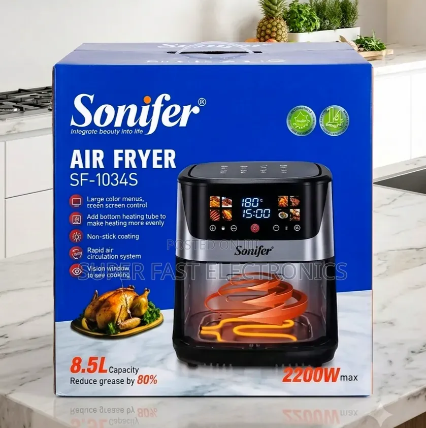 ​Sonifer 8.5l Air Fryer (2200w Max) With Touch Screen Control