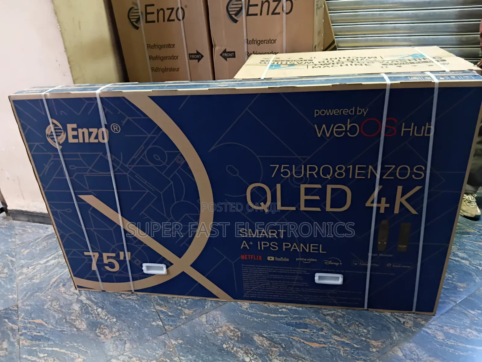 ​Enzo Tv 75 Inch Qled Smart Powered by Webos Hub With A+ Ips Panel