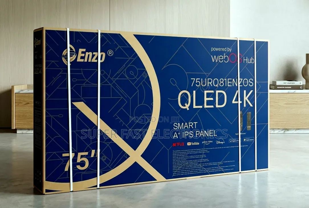 Enzo 75 Inch Tv Qled Smart Tv ( – Webos Hub, A+ Ips Panel, HDR