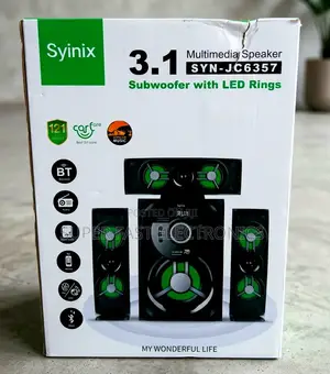Syinix Multimedia Speaker System. This Powerful 3.1 Channel System