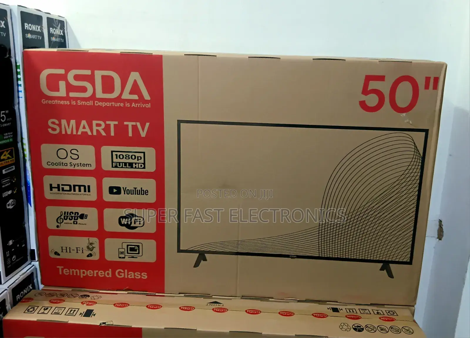 Gsda Tv 50 Inch Smart Android Full Hd 1080ptv With Tempered Glass