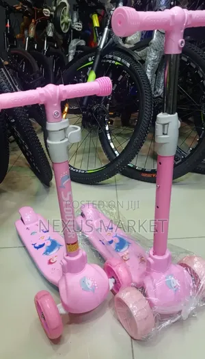 Pink Scooter, Three-wheeled,