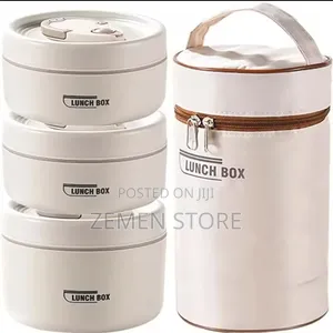 3 Pieces Stainless Steel Thermal Food Containers With Carrying Bag