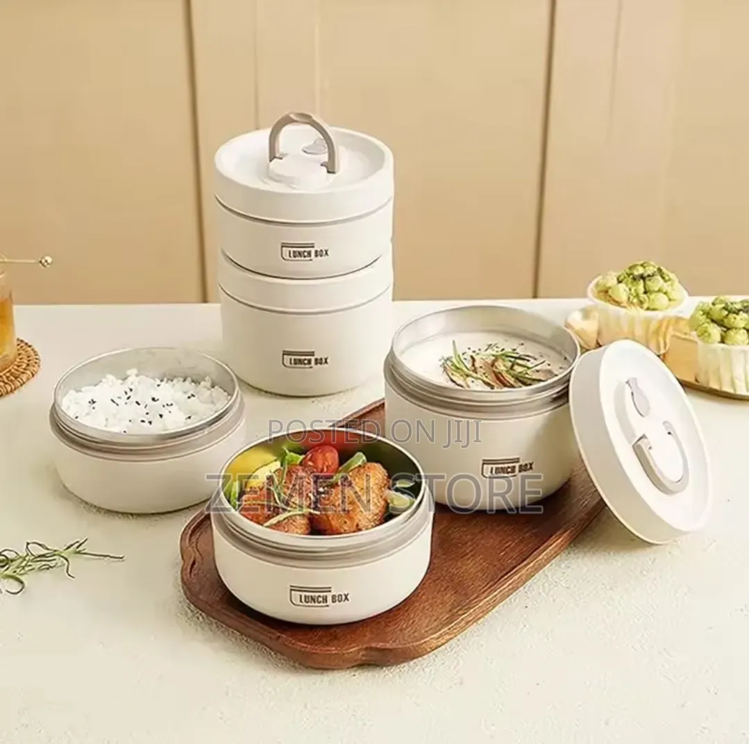 3 Pieces Stainless Steel Thermal Food Containers With Carrying Bag