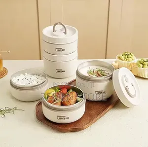 3 Pieces Stainless Steel Thermal Food Containers With Carrying Bag