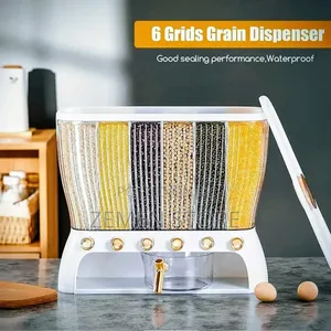 Premium 6-grid Moisture-proof Grain Cereal Dispenser