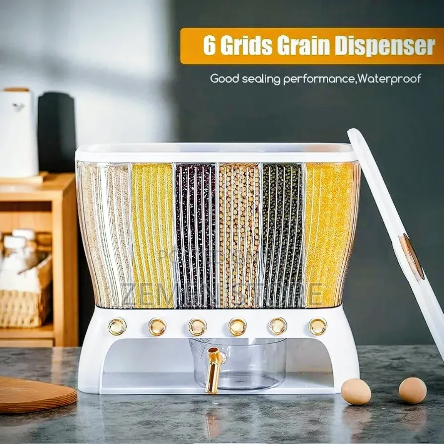 Premium 6-grid Moisture-proof Grain Cereal Dispenser