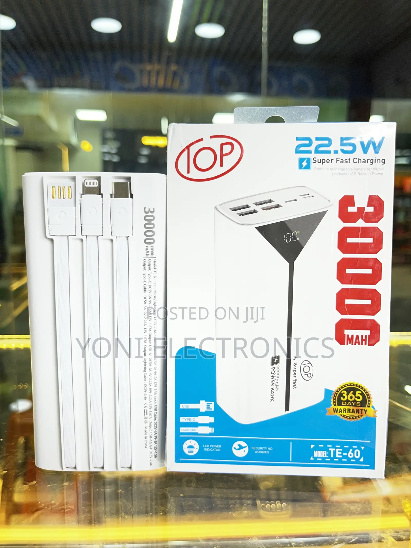 Top Te-60 30000mah Super Fast Charging Power Bank