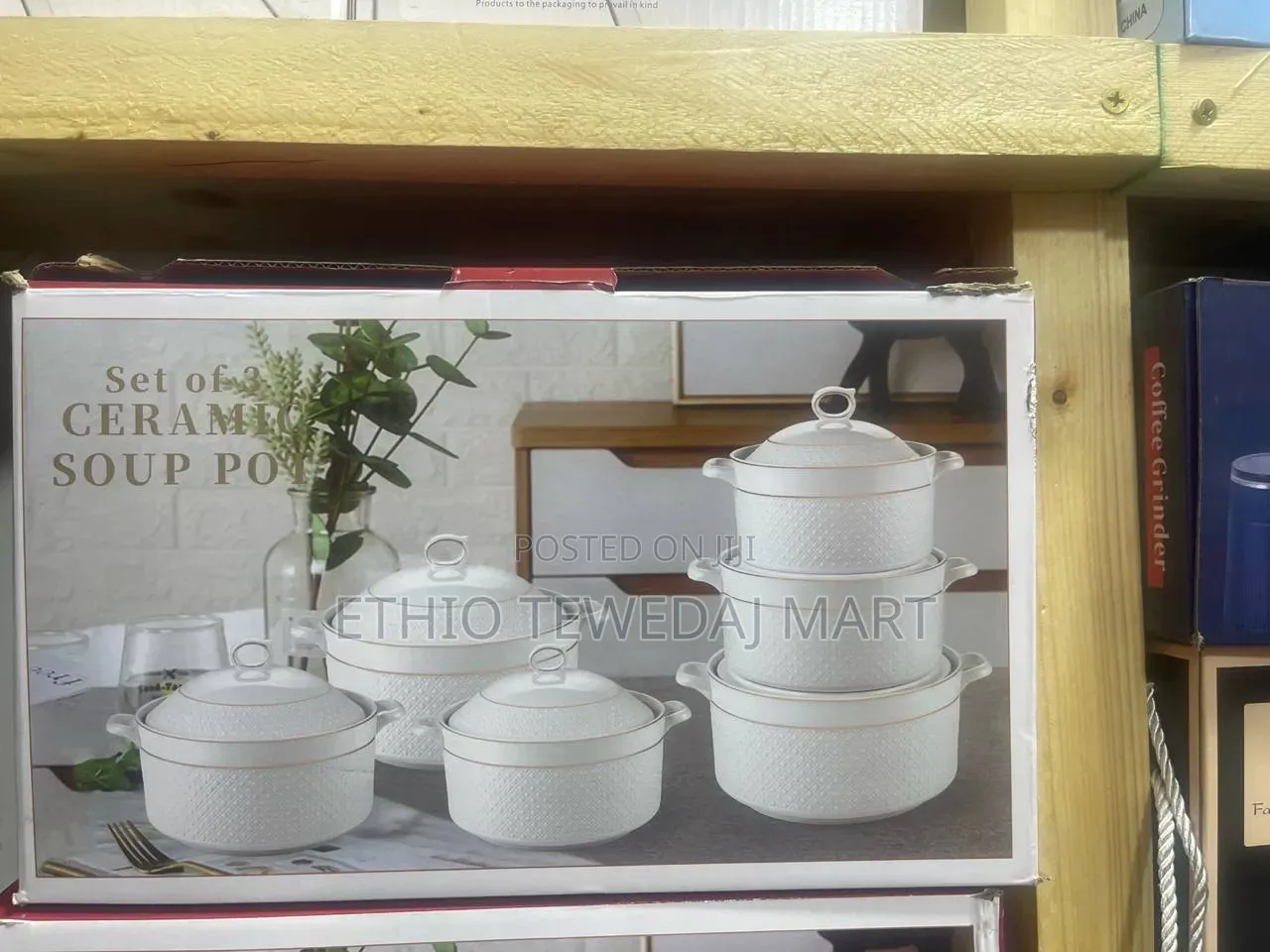 3 Set Ceramic Soup Pot