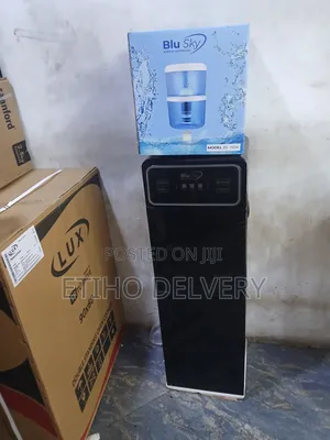 This Blu Sky Water Dispenser (Model Bs-) Features a Sleek Black