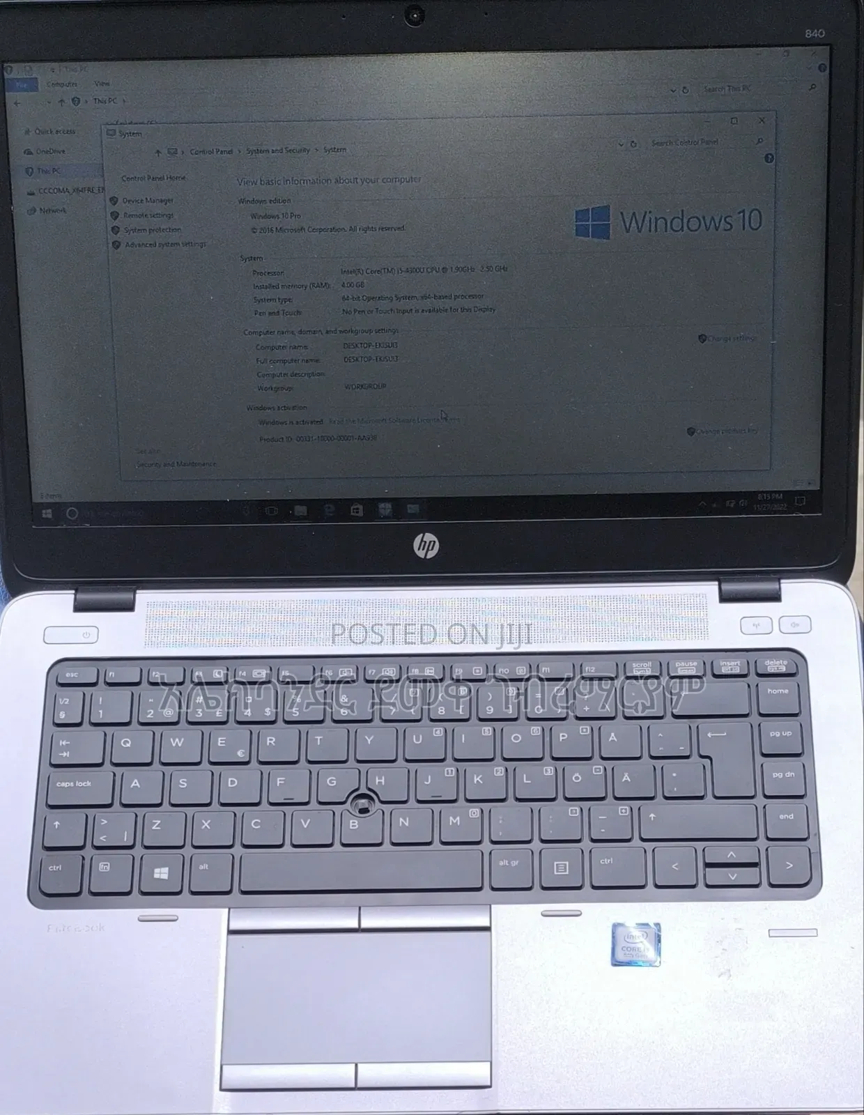 New Laptop HP EliteBook 840 G4 4GB Intel Core i5 HDD 500GB