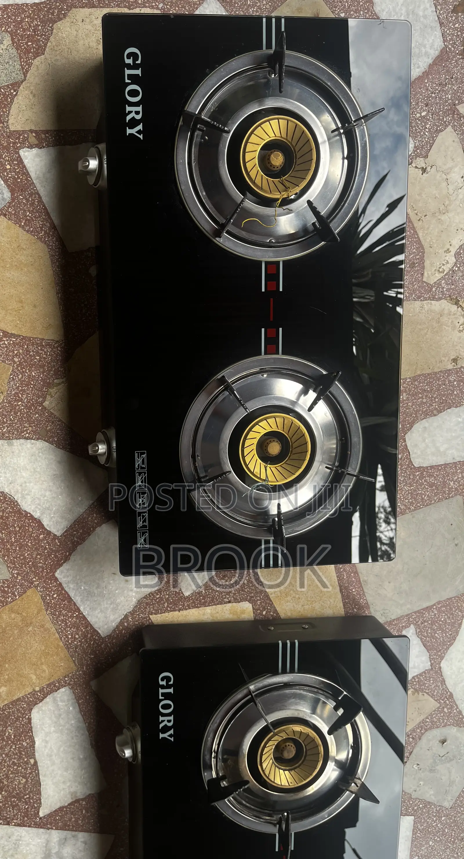 Glory 2-Burner Glass Top Gas Stove – Clean Excellent Condition