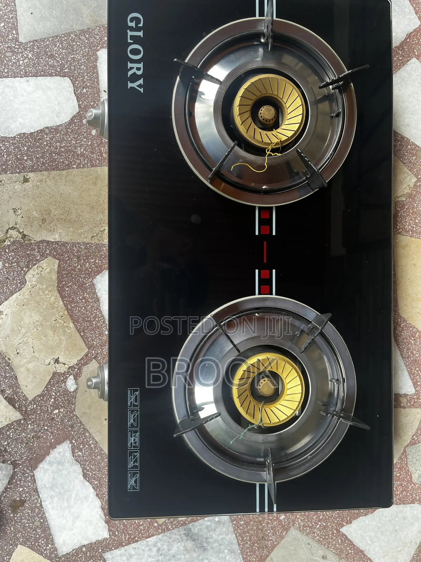 Glory 2-Burner Glass Top Gas Stove – Clean Excellent Condition