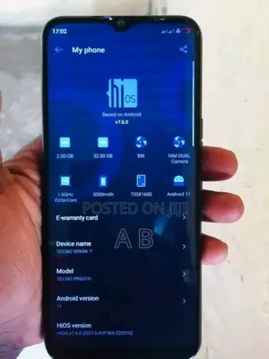 Tecno Spark 7 32 GB Gray