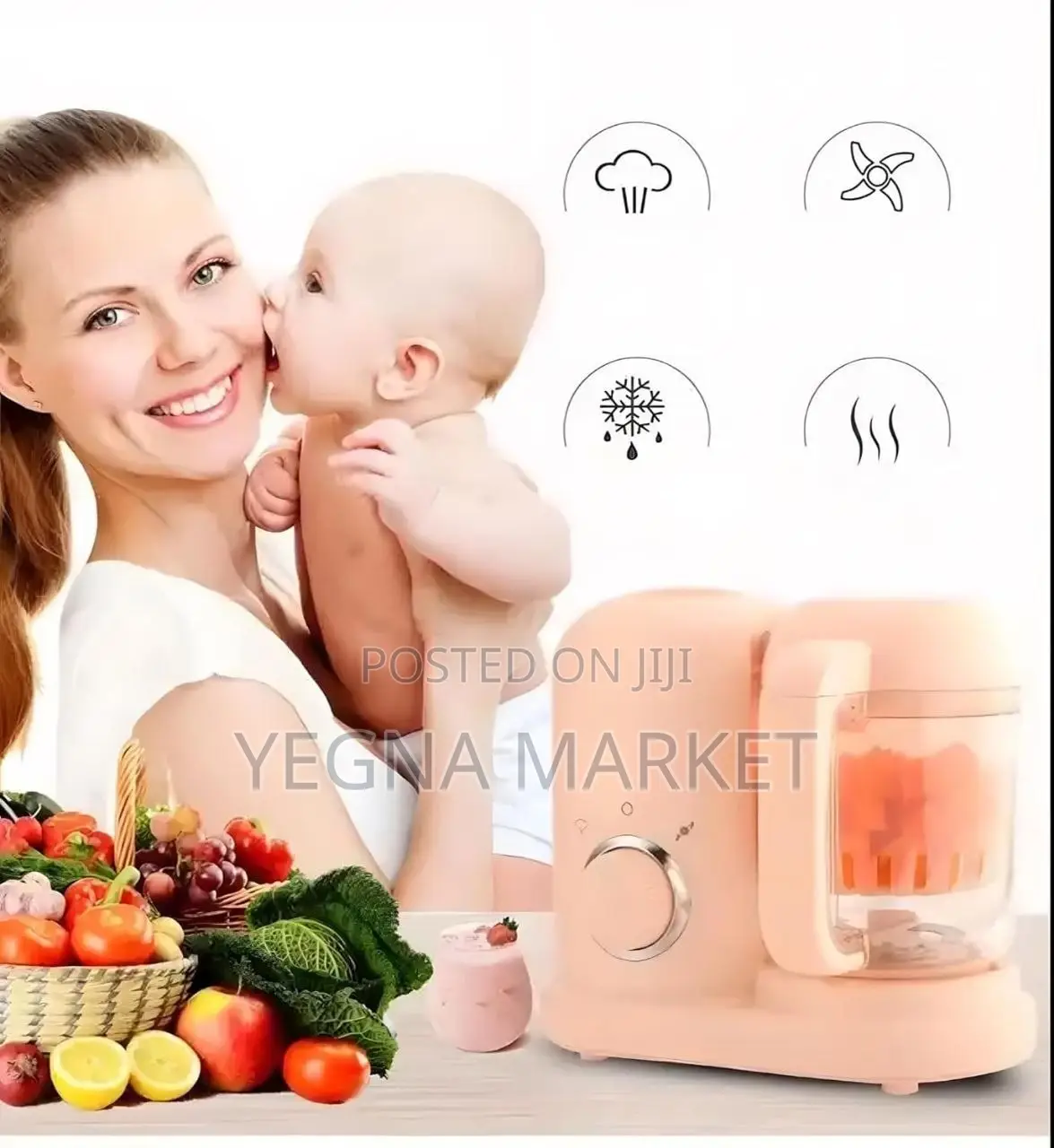 Babey Food Processerየልጆች የምግብ ማቀነባበሪያ ምግቦችን ያሞቃል፣እስቲም ያደርጋል፣እዲሁም ይፈጫል